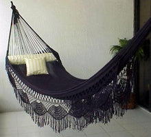 Black Hammock - Byron Crochet Fringe
