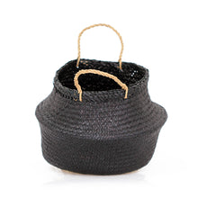 Belly Basket Black Dyed Seagrass - Large 35cm