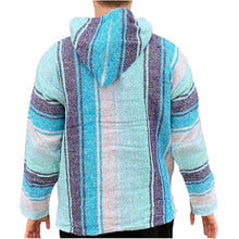 Back view of the aqua mexican baja hoodie
