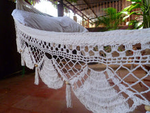 Bondi white hammock side view