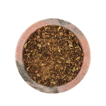 Detail view of gingerbread loose leaf chai tea