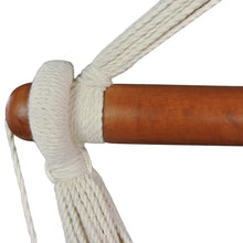 Detail view of the manyana white hammock chair