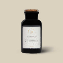 Front view of jar of earl grey loose leaf tea