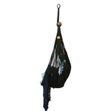 Side view of the byron black hammock chair