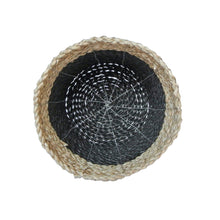 Medium size black plant basket top view