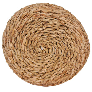 Bottom view of the black seagrass planter baskets with lining