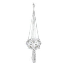 Full front view of the tahlia white macrame plant hanger