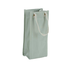 Front view of the green wine insulated cooler bag for wine
