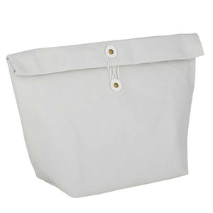 Front view of the Grey lunch insulated cooler bag