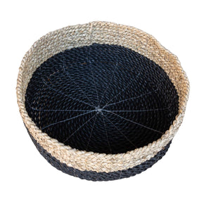 Top view of the large black low basket