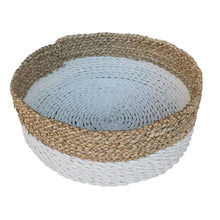 Full view of large size white low baskets