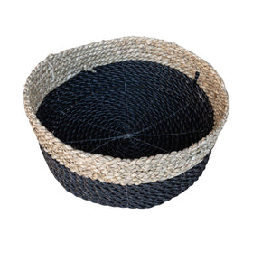 Top view of the medium black low basket
