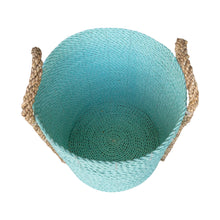 Inside view of the all aqua large storage basket in medium size