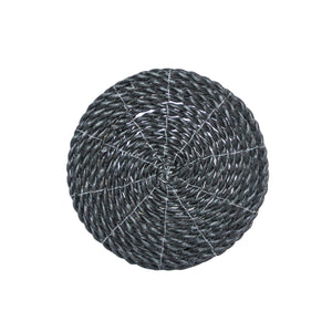 Bottom view of the small black basket medium size