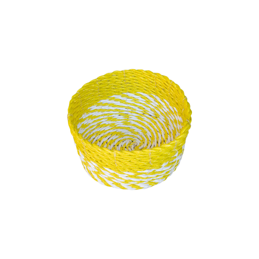 Full view of the small size yellow low baskets