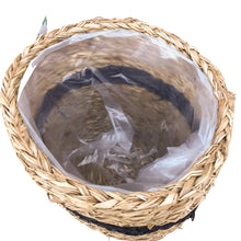 Top view of the black seagrass planter baskets