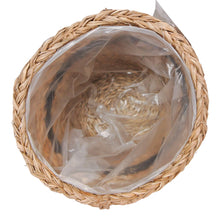 Inside view of the black seagrass planter basket